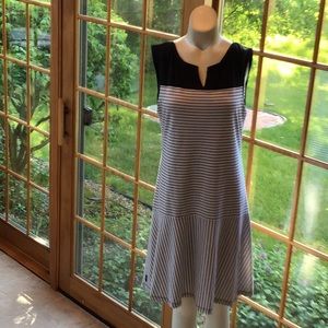 Lole Black/White Stripe Dress Size Small